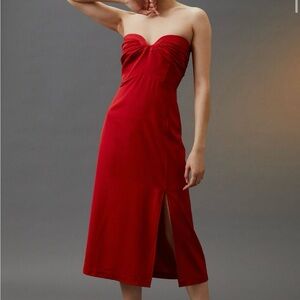 Red Slim Midi Dress from Anthropologie!